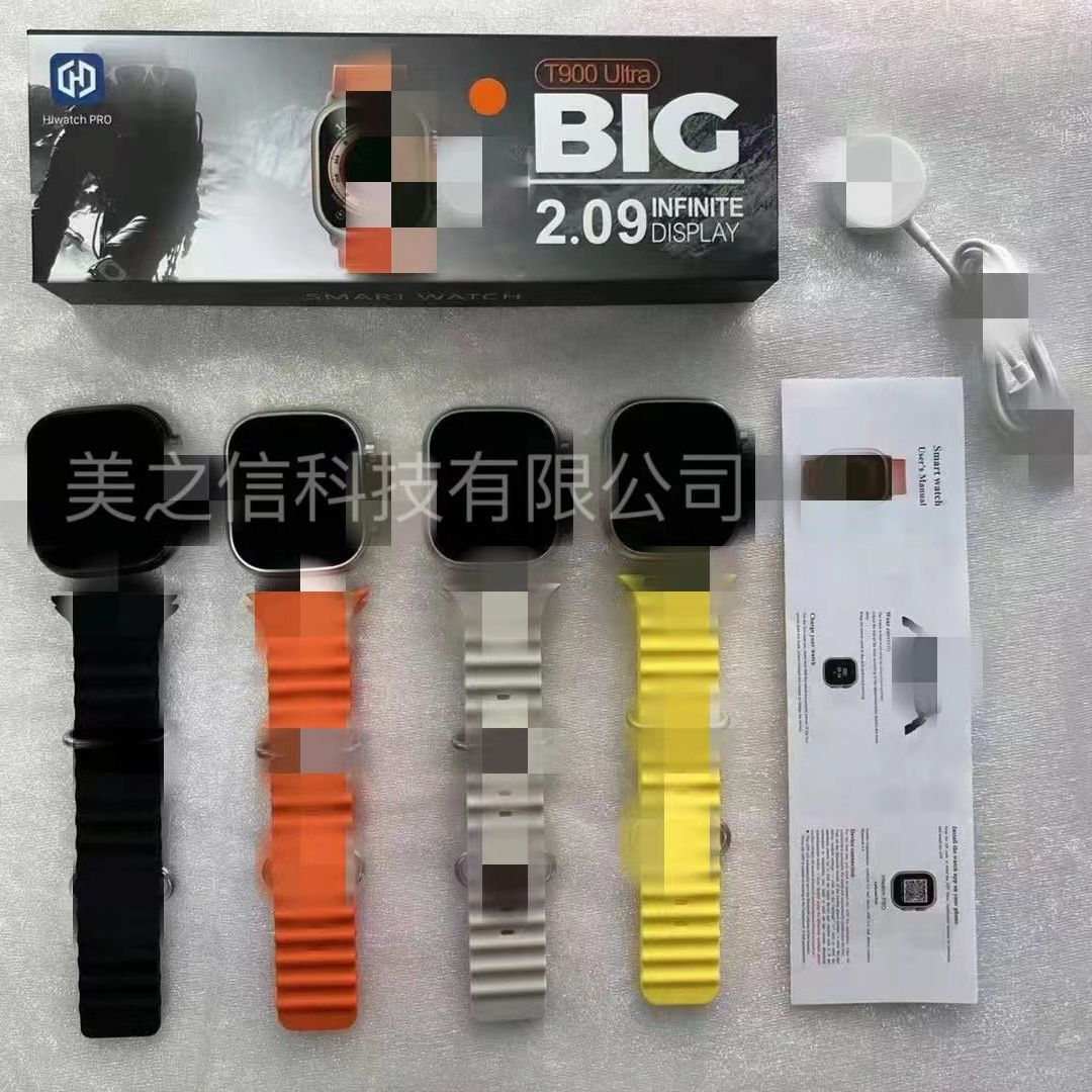 T900 ultra 2.0 Large Screen Bluetooth Call Watch Band Sports Health Monitoring Wireless Charging watch full figure
