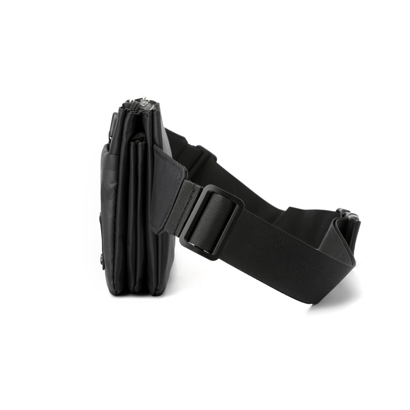 WEPOWER's new men's waist bag, casual chest bag, crossbody bag, water-resistant, ultra-thin outdoor waist bag and coin purse Specification drawing