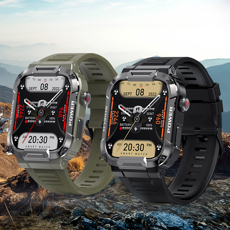 Cross-border MK66 smart bracelet, outdoor three-proof sports, Bluetooth call, music player, heart rate, blood pressure and health watch Specification drawing