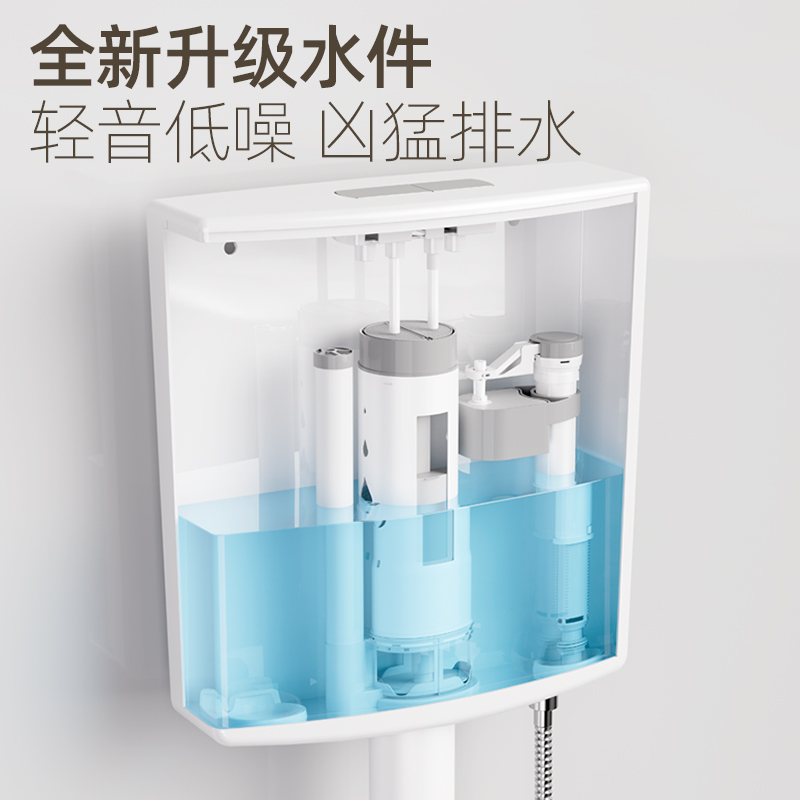 Toilet flushing tank, household bathroom energy-saving toilet, squat toilet, squat pit, large flushing force, wall-mounted set water pumping tank Application Scenario