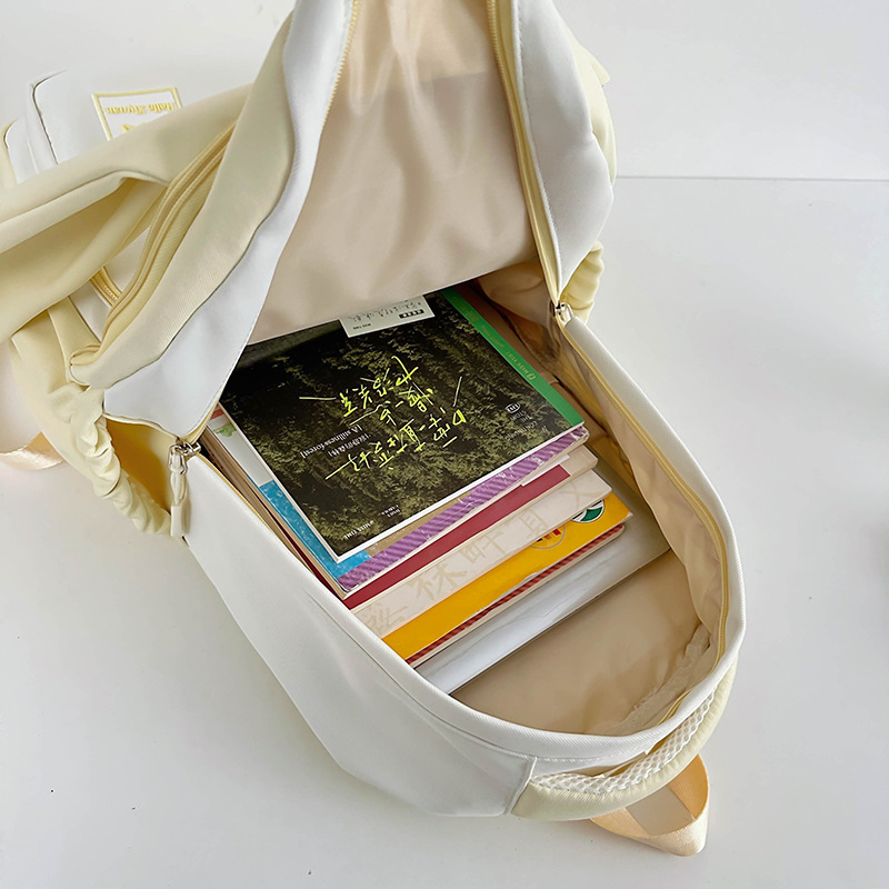 Cute rabbit backpack, high appearance level, new high school student burden reduction, large capacity student schoolbag, teenage girl backrest bag Application Scenario