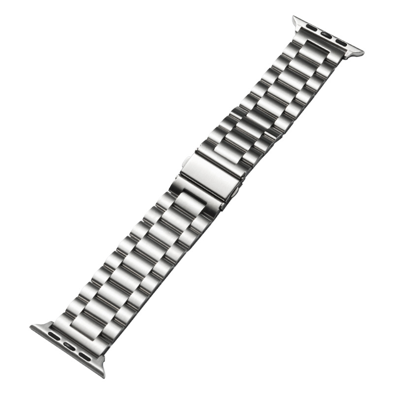 Suitable for Apple App, ewatch watch strap, three-bead 304 stainless steel metal, Huawei and Samsung watch accessories Item Picture