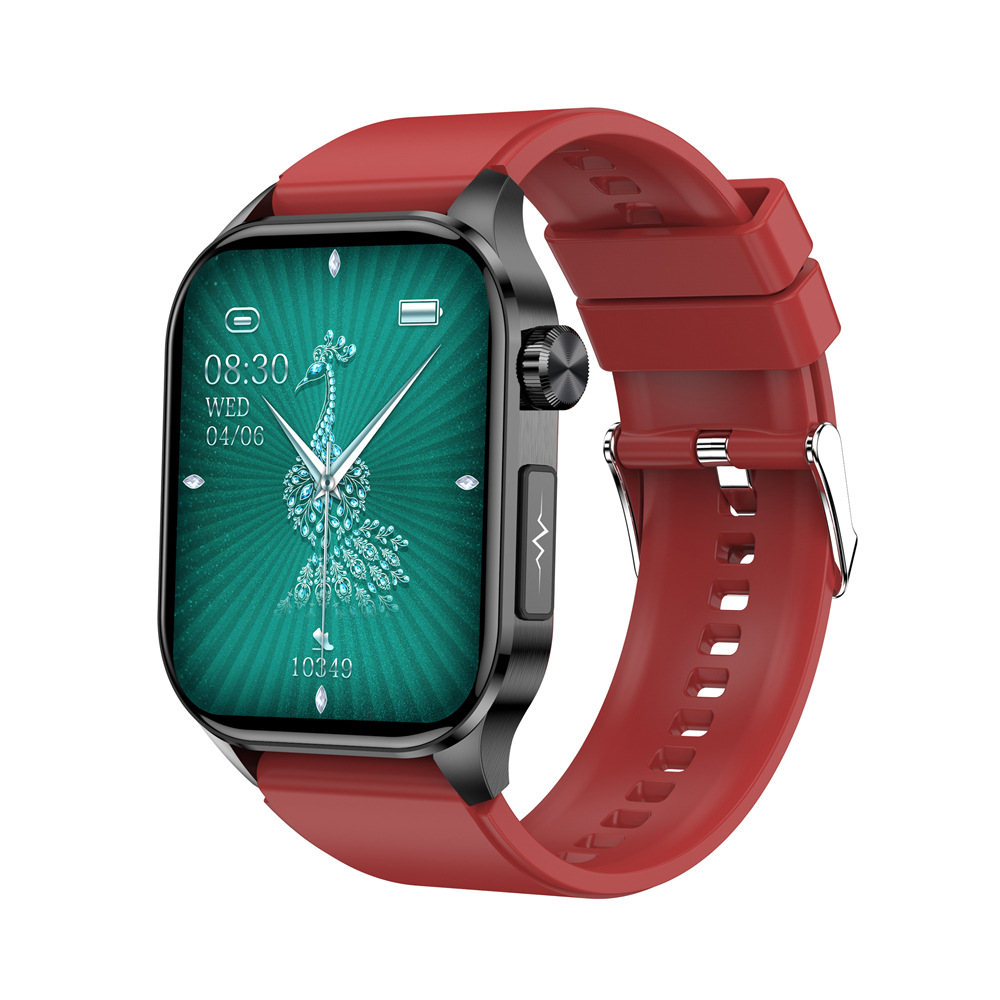 ET580 smartwatch Bluetooth call, ECG, electrocardiogram, blood sugar, heart rate and body temperature monitoring, AI medical diagnosis bracelet Specification drawing