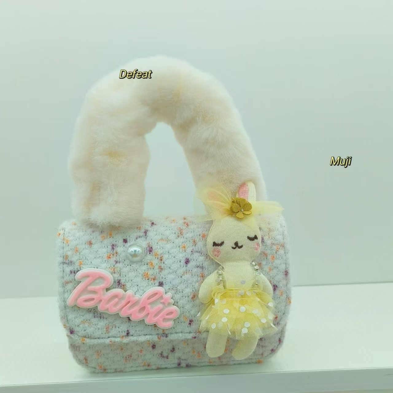 Cute rabbit plush handbag, princess bag, shoulder bag, crossbody bag, little girl coin purse, accessory bag for girls details Picture