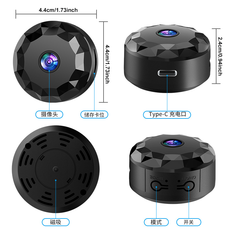 Amazon Wireless smart surveillance camera, mobile remote monitor, cross-border high-definition night vision camera WB Item Picture