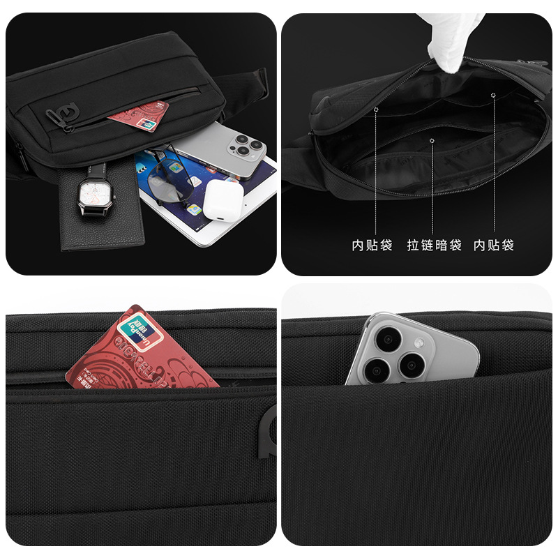 WEPOWER's new men's waist bag, men's business casual fashion chest bag, outdoor single-shoulder bag, crossbody backpack Application Scenario
