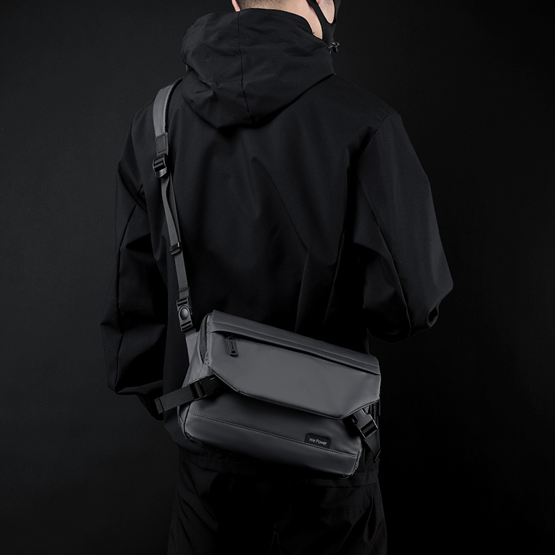 wepower's new minimalist men's crossbody bag, outdoor functional single-shoulder bag, large-capacity trendy men's bag and messenger bag details Picture