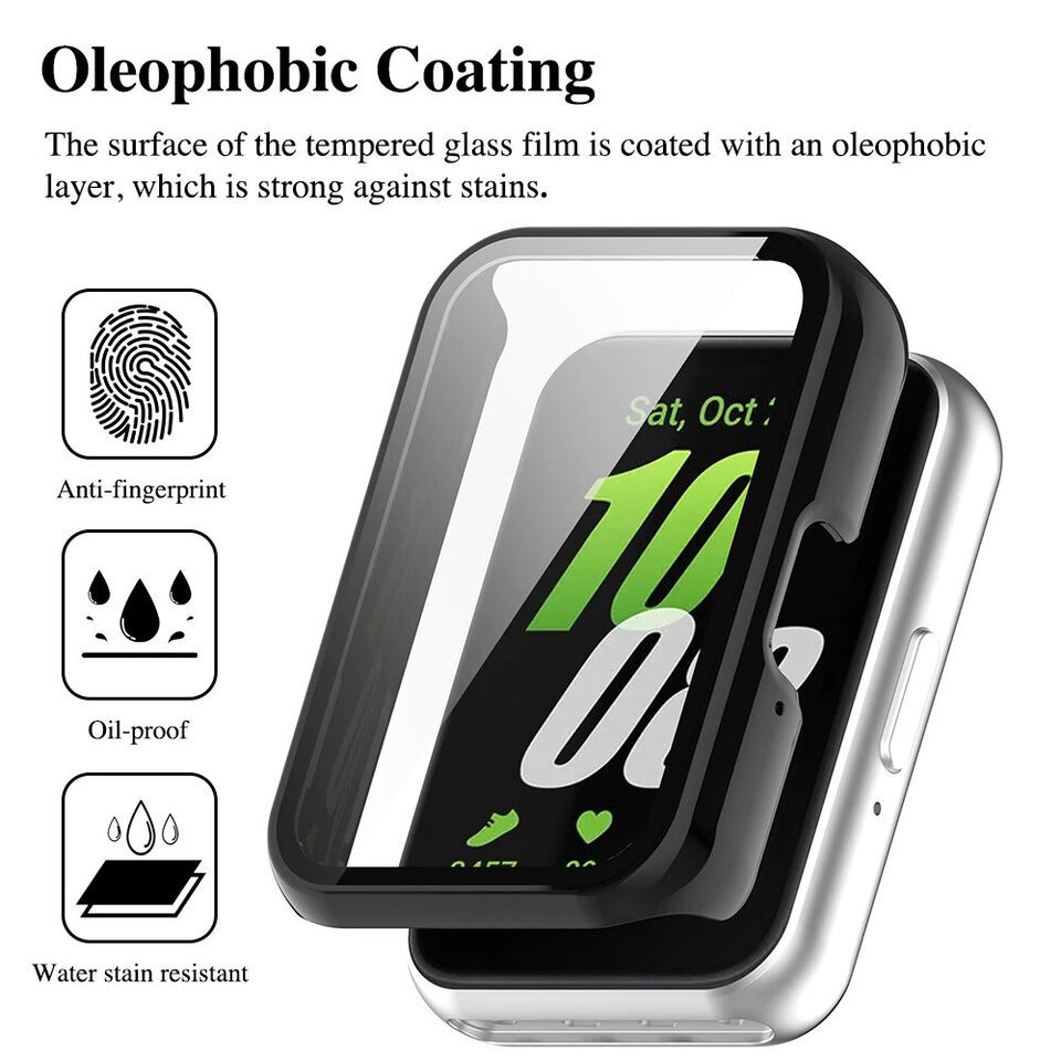 This is a protective case for the Samsung FIT3 wristband, featuring a PC matte finish and a solid color glossy finish with an integrated case and film details Picture