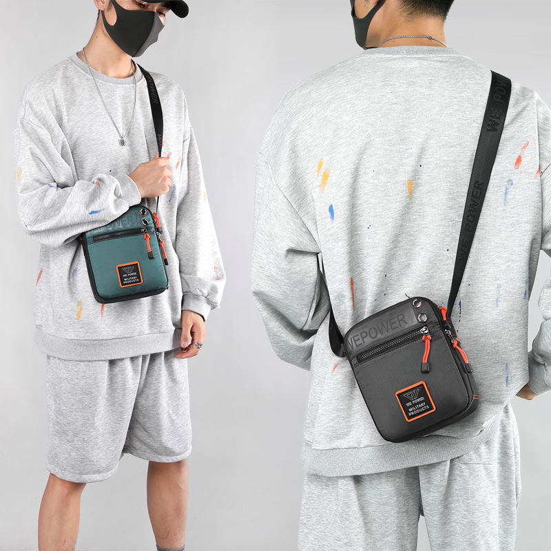 Wholesale of new trendy men's crossbody bags, fashionable and casual single-shoulder bags, outdoor water-resistant sports bags and travel small bags details Picture