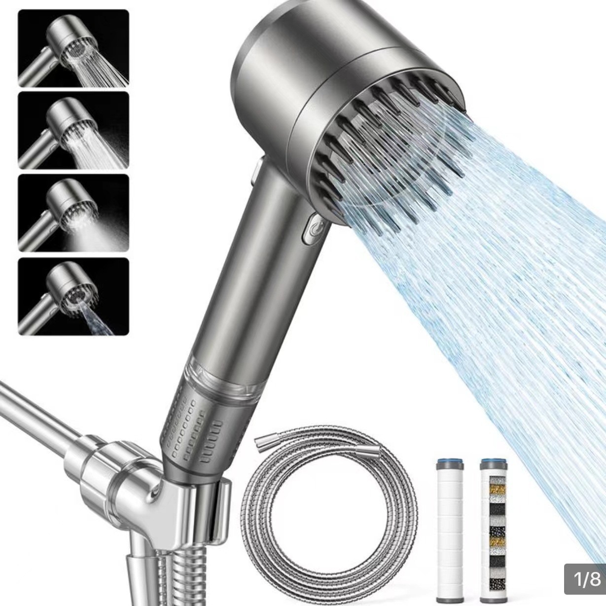 Dai Spray household pressurized showerhead, super high pressure, large water output, shower head, filter, bathroom shower head Specification drawing
