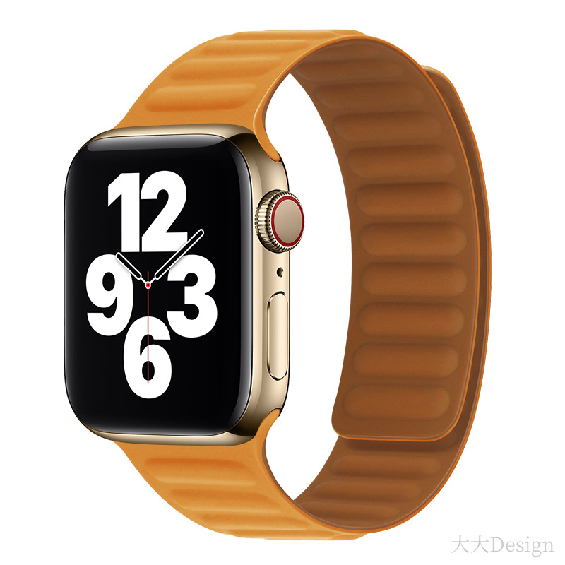 Suitable for Apple iwatch s8910 silicone chain magnetic watch strap Apple Watch smartwatch strap Item Picture