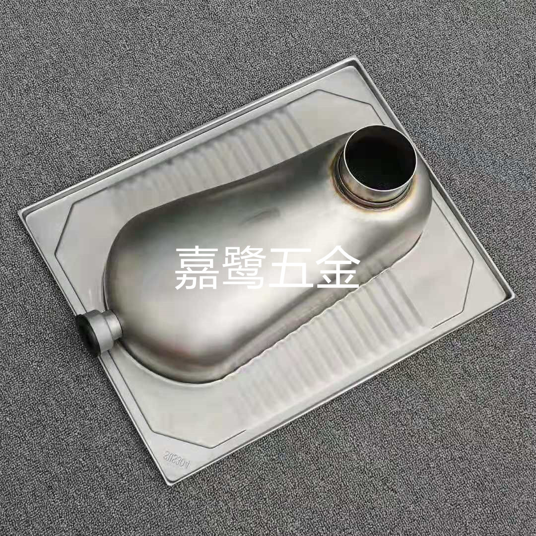 304 stainless steel squat toilet thickened prison project mobile toilet with curved stainless steel squat toilet in front of the squat pit Specification drawing