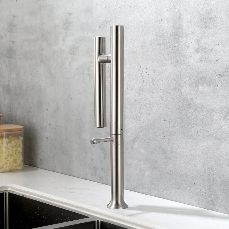 Cross-border stainless steel kitchen faucet, universal rotating cold and hot dual-purpose sink, washbasin, countertop faucet Specification drawing