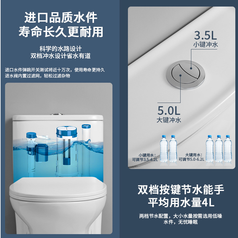 Ordinary toilet, sitting toilet, household Chaozhou bathroom, siphonic toilet, small-sized apartment, hotel toilet Specification drawing