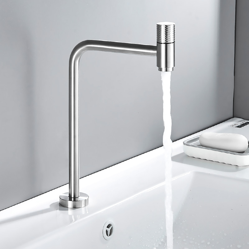 Wall-mounted mop sink faucet, rotatable stainless steel extended mop sink, single-cooling faucet, balcony faucet details Picture