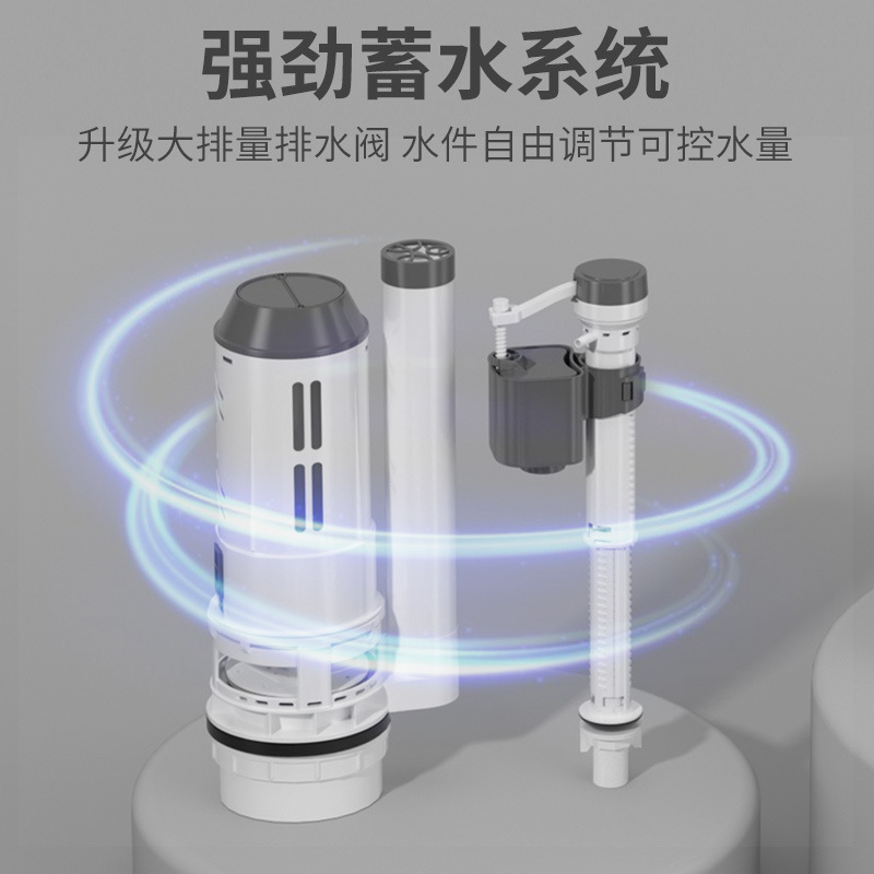 Toilet flushing tank, household bathroom squat toilet, squat pit, thickened toilet, wall-mounted, energy-saving, high-force water pumping details Picture