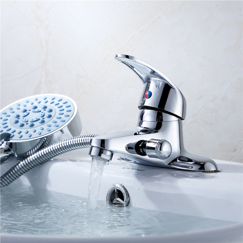 Copper-edge dual-purpose washbasin faucet, dual-purpose multi-functional faucet, shower head faucet manufacturer wholesale Specification drawing