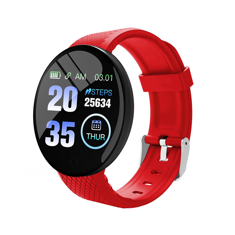The D18 smart bracelet features a color circular screen for heart rate, blood pressure, sleep monitoring, step counting and sports, with a size of 1.44 inches Specification drawing