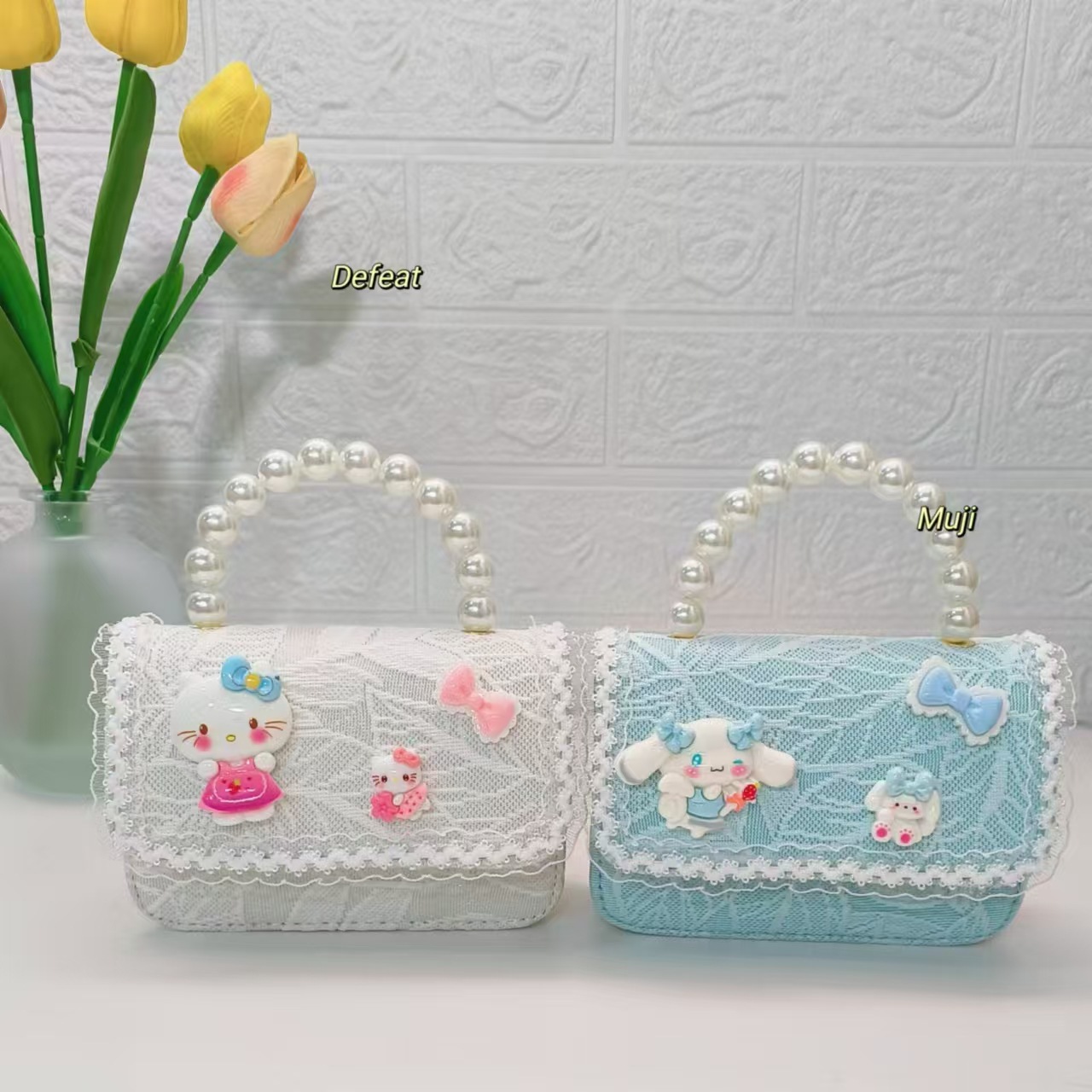 Melody Pearl handbag, Kuromi Children's bag, Little Girl chain bag, crossbody bag, coin purse, chain bag, Trendy Application Scenario