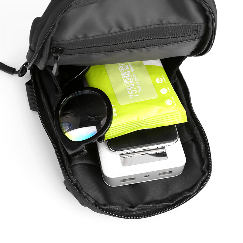 WEPOWER's new fashionable single-shoulder bag, men's business casual crossbody bag, and simple cross-border small crossbody bag Specification drawing