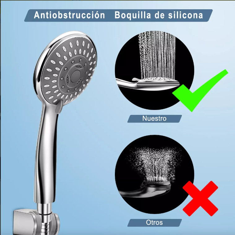 Cross-border exclusive shower set, 6-8 inch pressurized ABS shower top spray, 3-function handheld shower head Specification drawing