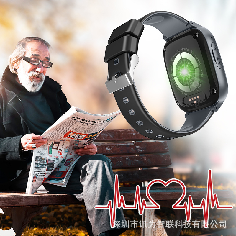 The D32 foreign trade version of the elderly positioning smartwatch is a 4G anti-loss, waterproof smart smartwatch with GPS positioning Item Picture