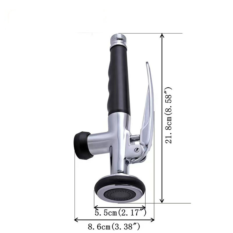 Copper-electroplated small flower sprinkler nozzle, hand-held press-type spray gun head, water outlet spring vegetable basin, pull-out faucet, pressure-increasing nozzle Application Scenario
