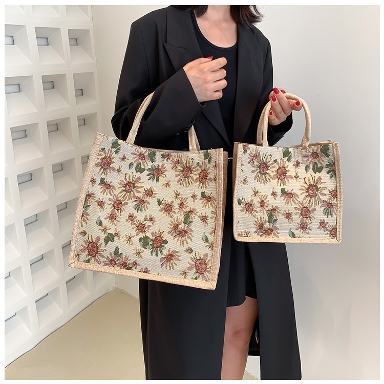 Large-capacity tote bag for women, 2024 new hand-held student commuting single-shoulder bag, fashionable hand-held mommy bag, cross-border details Picture