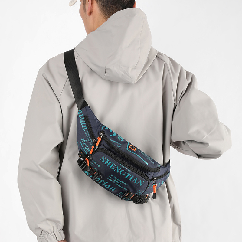New waterproof waist bag crossbody bag for men, high-end, trendy and fashionable sporty chest bag, nylon fabric single-shoulder bag for men Application Scenario