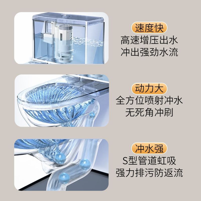Wholesale of household flush toilets, small-sized toilet bowls, super vortex siphon ceramic toilet bowls, water-saving and odor-proof toilet bowls details Picture