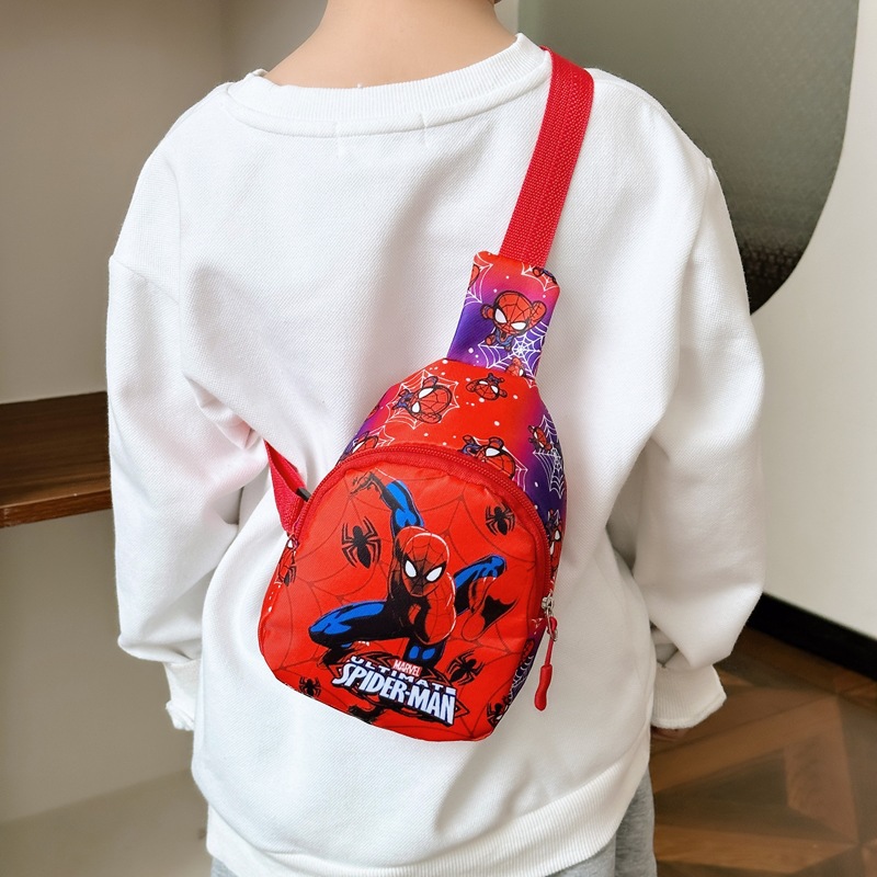 Marvel's new cartoon children's chest bag, cute kindergarten schoolbag, fashionable children's crossbody backpack, toy single-shoulder bag details Picture