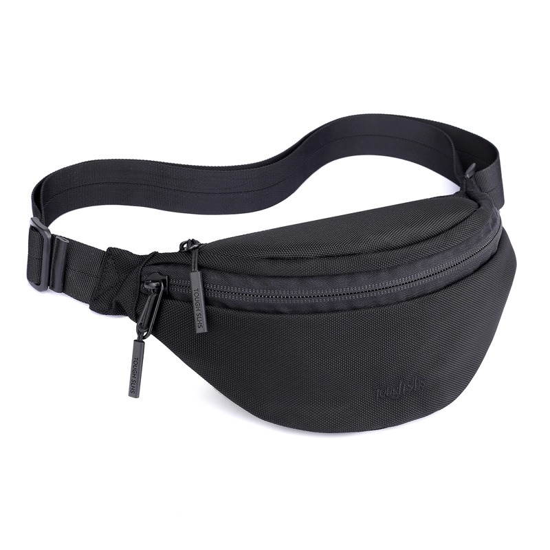 New trendy men's and women's chest bag, outdoor single-shoulder crossbody bag, ballistic nylon fabric sports waist bag, anti-theft mobile phone case Item Picture