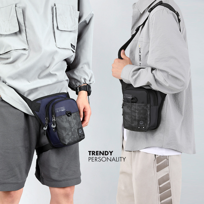 WEPOWER's new men's outdoor leg bag, casual and trendy chest bag, crossbody bag, and multi-functional cycling and fishing waist bag Specification drawing