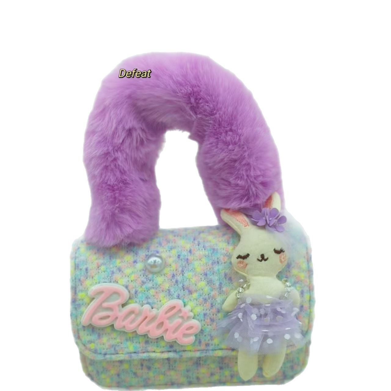 Cute rabbit plush handbag, princess bag, shoulder bag, crossbody bag, little girl coin purse, accessory bag for girls Item Picture