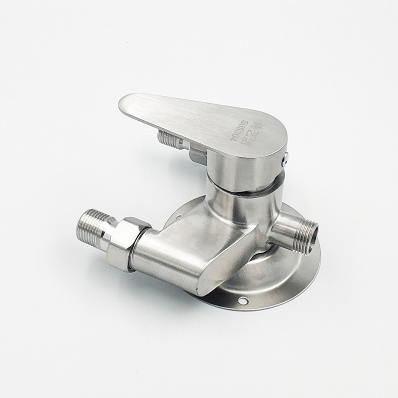 Factory direct sale SUS304 exposed shower main body, triangular shower, cold and hot mixed water valve, exposed pipe shower, portable type Specification drawing