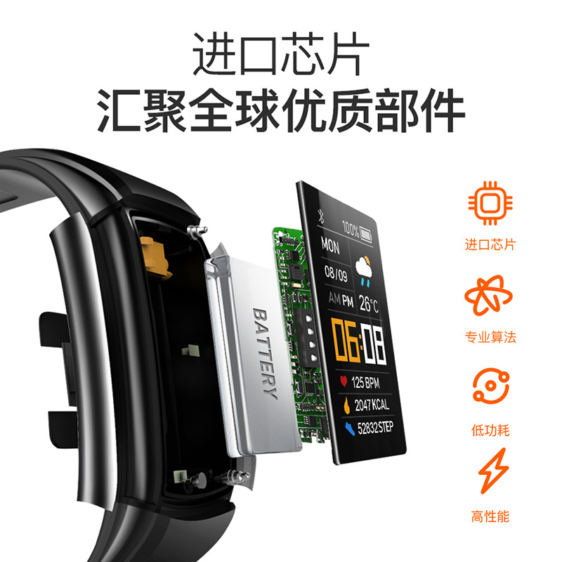 Smart bracelet, sports Bluetooth, blood pressure, blood oxygen, heart rate, sleep, waterproof, multi-functional step count, men's and women's gift LOGO Application Scenario