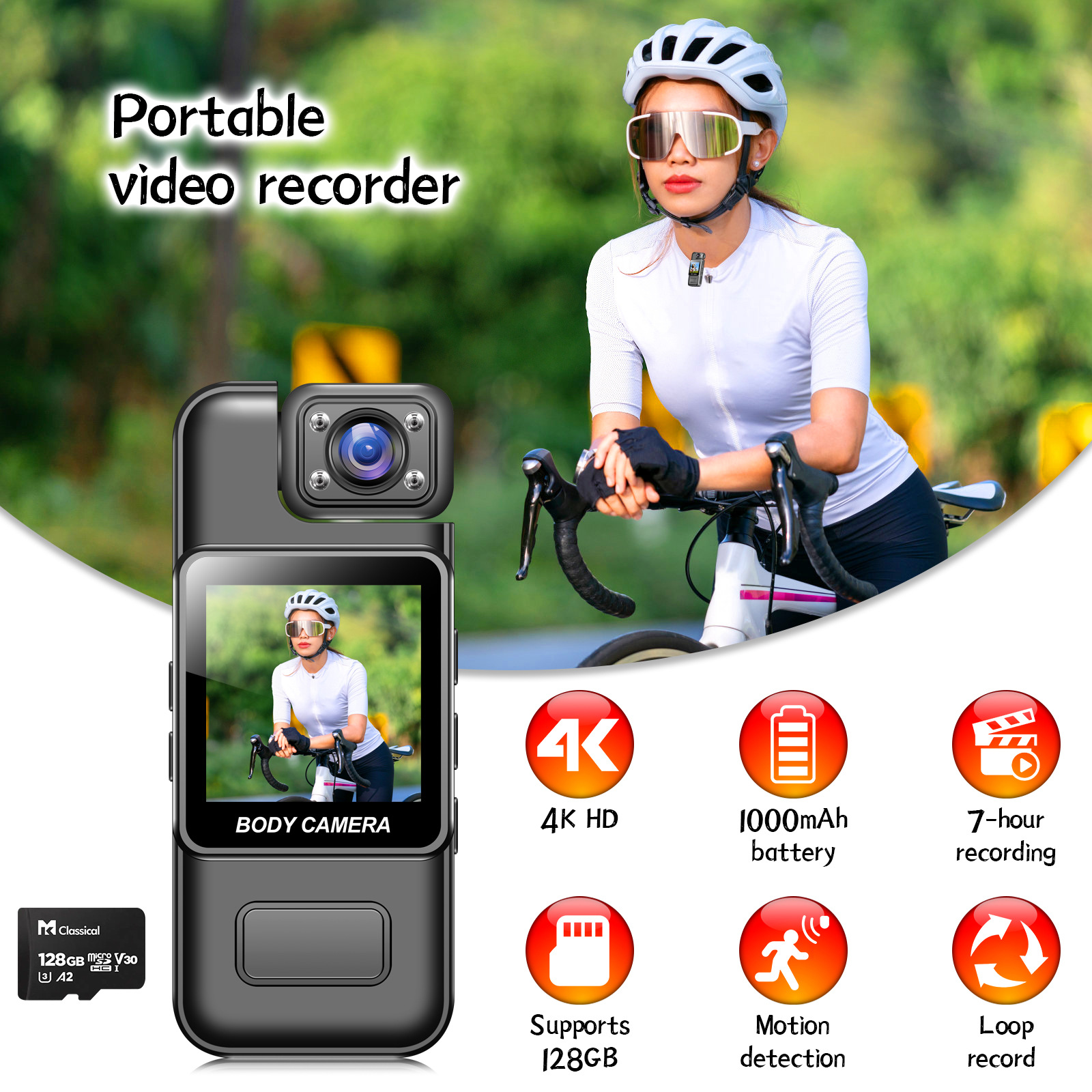 Direct recording handheld pocket small camera, back-mounted camera, high-definition infrared night vision, high-definition y3000 Application Scenario