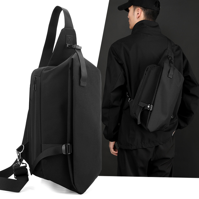 The new men's chest bag from WEPOEWR is lightweight, fashionable and trendy. It features a large-capacity, versatile single-shoulder crossbody bag full figure