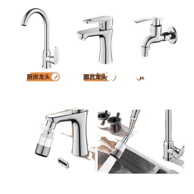 Kitchen faucet filter, universal extended extender, splash-proof household tap water purifier filter core, Amazon Item Picture