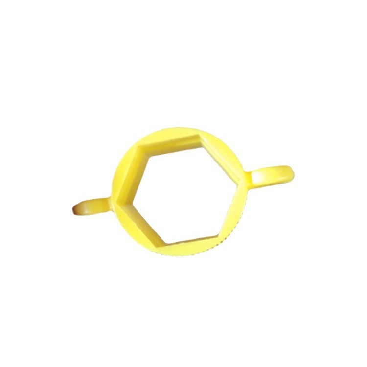 Four-inch braided pipe corrugated pipe special hand small wrench, hexagon socket hollow yellow small wrench, plastic wrench Item Picture