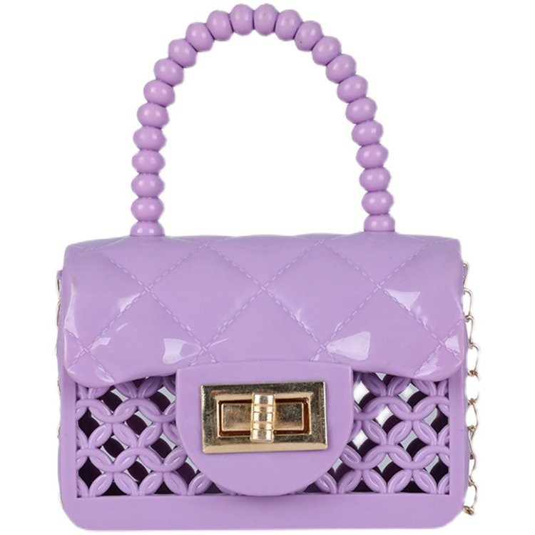 2025 New summer jelly bag, red envelope mini bag, hollowed-out diamond pattern children's bag, single-shoulder crossbody girls' small bag Item Picture