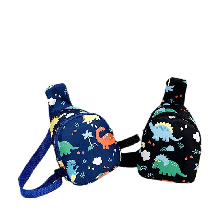 Children's bag, cute and playful dinosaur print baby coin purse, mother and baby supply, new foreign trade boys' and girls' chest bag Item Picture