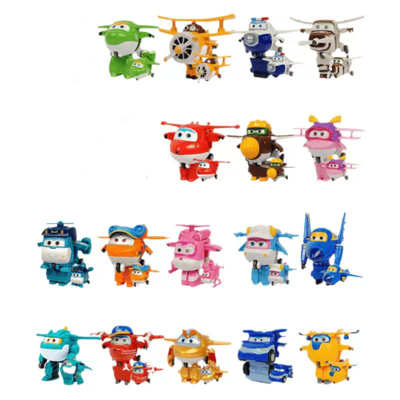 Super Wings 13 Mini Transformable Robot Ledi Big Strong Golden Boy Toy Strong Little Wing Complete Set Item Picture
