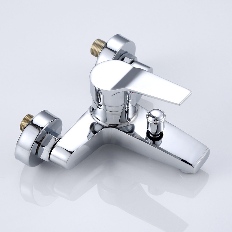 Wholesale all-copper IELTS shower triple faucet, copper body mixing valve, thickened anti-freezing cold and hot water mixing valve, wall-mounted concealed installation Specification drawing