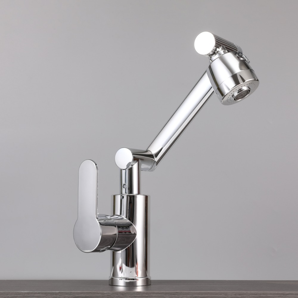 Washbasin faucet, hot and cold rotating Maneki Neko mechanical arm faucet, kitchen and bathroom washbasin faucet details Picture