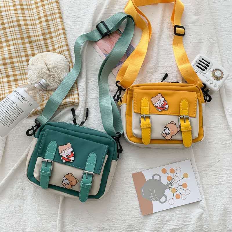 Cute Japanese-style women's bags, fashionable 2020 new trendy Korean-style crossbody bag, women's ins student single-shoulder canvas bag Application Scenario