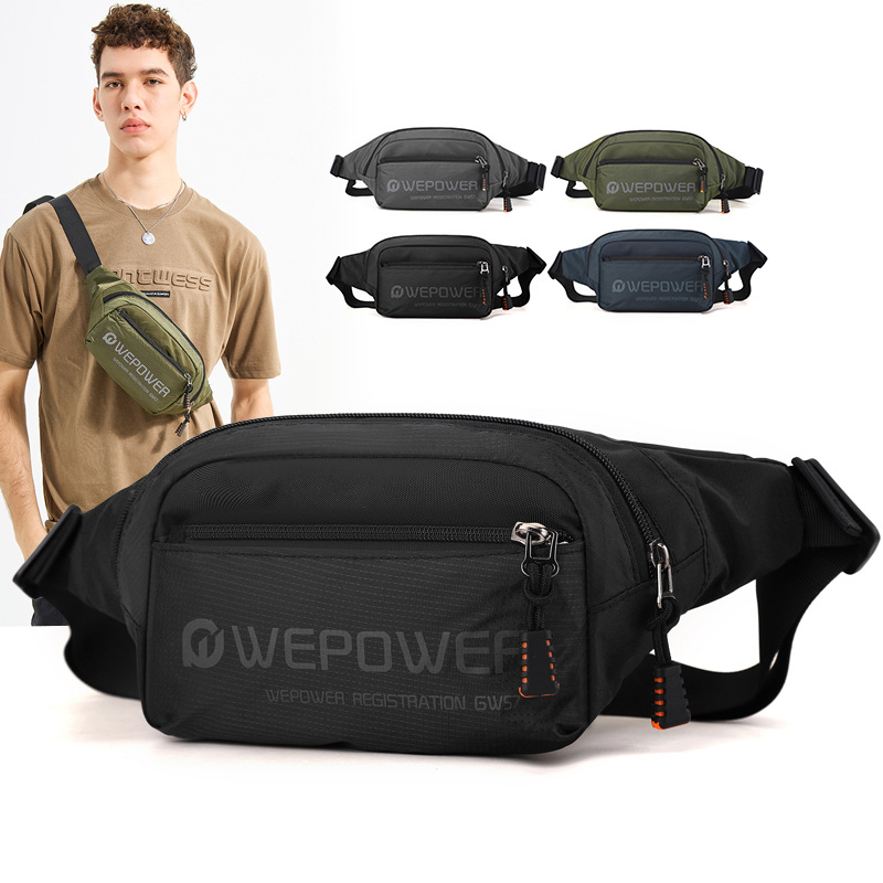 WEPOWER's new waist bag for men's outdoor sports travel, single-shoulder crossbody bag, and multi-functional cycling chest bag full figure