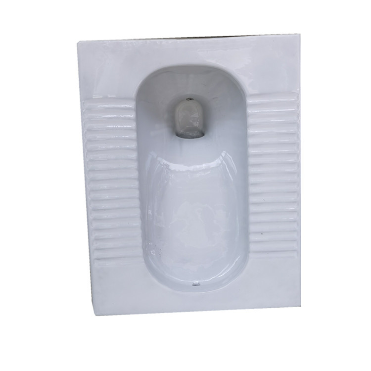 Toilet fixtures, squat toilet with curved squat pit, squat toilet, bathroom equipped with wall-mounted water tank, toilet bowl, anti-odor stomp Item Picture