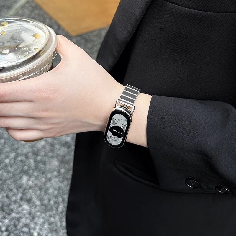 Compatible with the Mi Band 8/9 wristband nfc for both men and women, one 8/9 generation NFC can replace the stainless steel business model shell watch Application Scenario