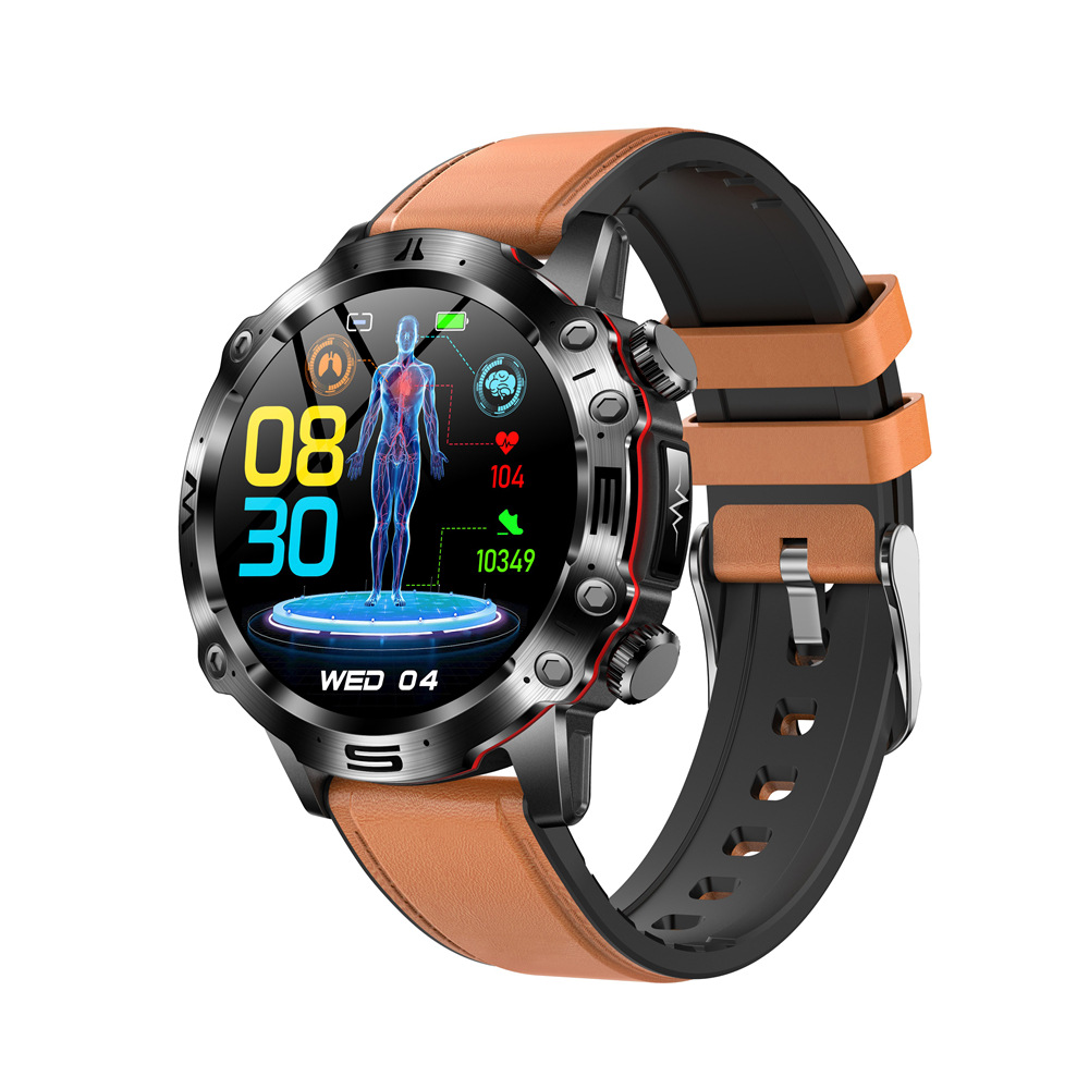 2024 Cross-border New ET482 smartwatch AMOLDE high-definition non-invasive blood glucose, body temperature and blood pressure Outdoor Sports details Picture